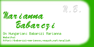 marianna babarczi business card